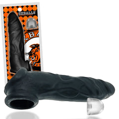 Oxballs Dicker black ice sheath shown beside retail card packaging with included clear adjuster ring