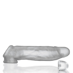 Oxballs Dicker clear extender sleeve shown flat with separate adjustable bullet plug accessory