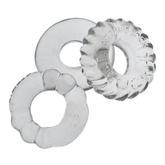 Oxballs Bonemaker Cock Ring - 3 Pack Penis Ring (Clear) - Dreamy Desire