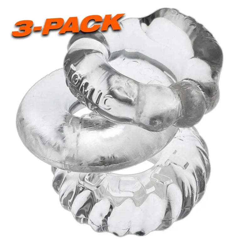 OXBALLS For Him Oxballs Bonemaker Cock Ring - 3 Pack Penis Ring (Clear)