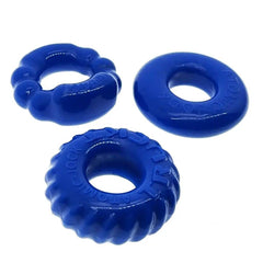 Oxballs Bonemaker Cock Ring - 3 Pack Penis Ring (Pool Blue) - Dreamy Desire