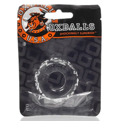 Oxballs Jelly Bean cock ring in original retail packaging, clear color visible through resealable bag