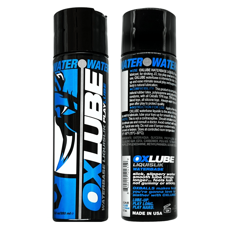 OXBALLS Lubes LIQUISLIK Waterbase, OXLube, 8.5 oz