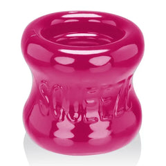 Oxballs Squeeze Ball Stretcher in hot pink FLEXtpr, hourglass shape, front view