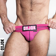 SLINGJOCK, upthrust slider-strap jock, PINK SKY, LARGE - Dreamy Desire