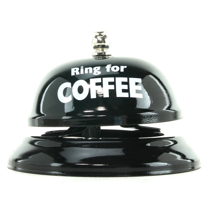 Ozze Creations Ring for Coffee Table Bell in glossy black with silver striker top