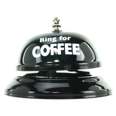 Ozze Creations Ring for Coffee Table Bell in glossy black with silver striker top