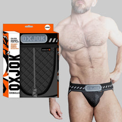 PACKER, industrial quilted cargo strapjock, BLACK PUFF, XX-LARGE - Dreamy Desire
