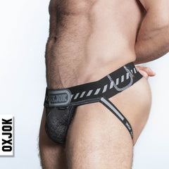 PACKER, industrial quilted cargo strapjock, BLACK PUFF, SMALL - Dreamy Desire