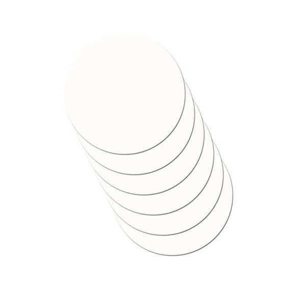 Pastease Circle Adhesive Refills showing six white round smooth-edged replacement discs stacked