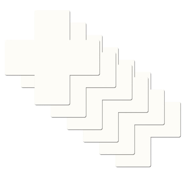 Pastease Pasties cross-shaped pasties refills, six white double-stick pairs fanned out