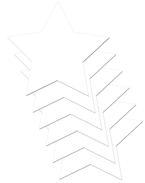 Pastease Pasties Refills Star 3 Pair Double Stick Shapes in white star cutouts