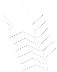 Pastease Pasties Refills Star 3 Pair Double Stick Shapes in white star cutouts