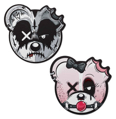 Pastease Scummy Bears Gothic AF Zombie Pasties, two bear face shaped adhesive covers