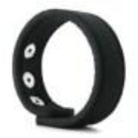 Perfect Fit Brand black neoprene snap cock ring with adjustable three-snap closure