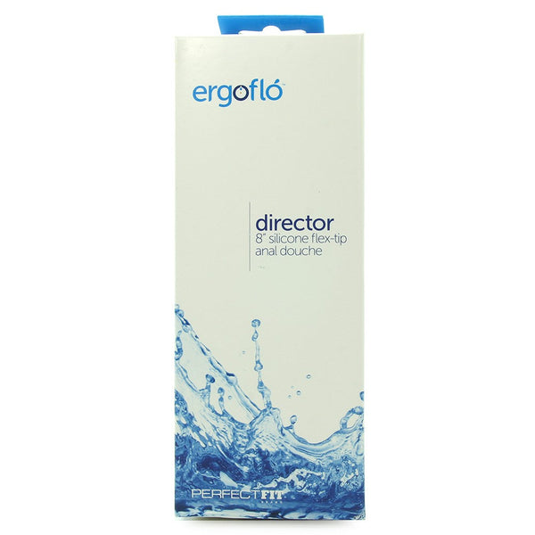 Perfect Fit Brand Ergoflo Director packaging showing 8-inch silicone flex-tip anal douche details