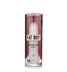 Perfect Fit Brand Fat Boy Checker Plate Sheath packaging, 6.5" size, cylindrical tube