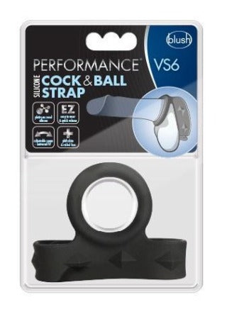 Performance VS6 Cock & Ball Strap retail packaging showing product details and side profile