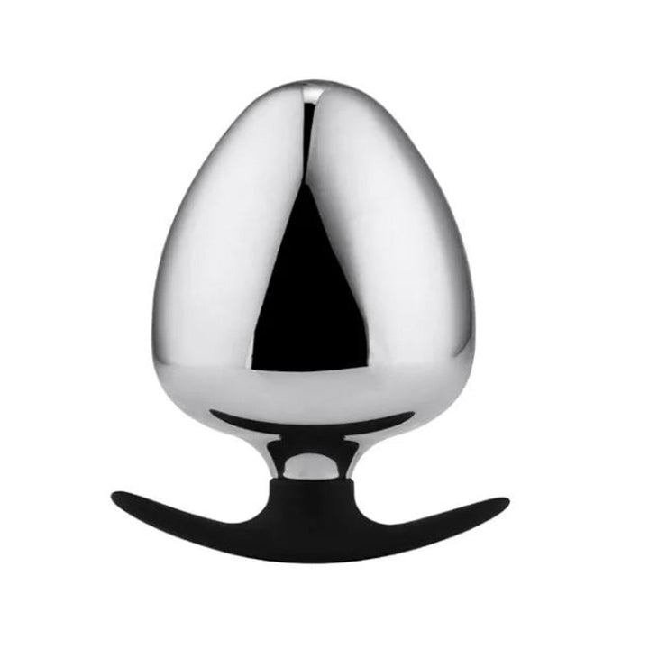 Pink Elephant Extreme Anchor SS Round Plug XXL in polished stainless steel with black base