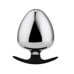 Pink Elephant Extreme Anchor SS Round Plug XXL in polished stainless steel with black base