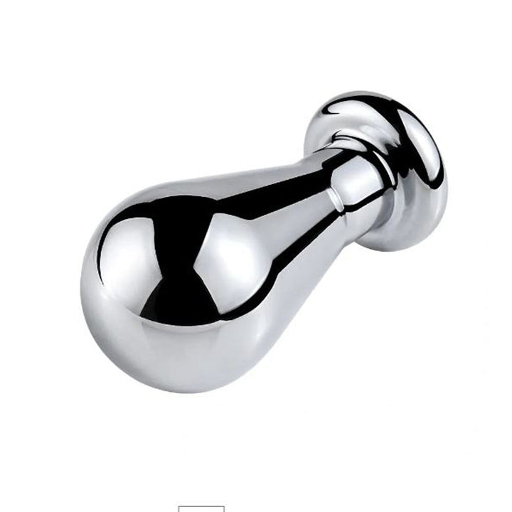 Pink Elephant Extreme Bulb Plug Large in polished chrome-finish stainless steel, front view