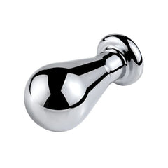 Pink Elephant Extreme Bulb Plug Small with onyx gem base, polished chrome steel, front view