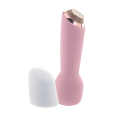Pink Marvelous Four attachment detached from white control base showing rose-gold connector ring