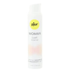 Pjur Woman Lust Intense vibrating orgasm gel in white pump bottle, made in Germany