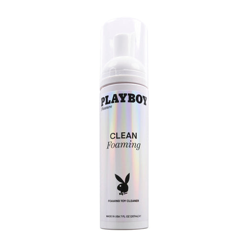 Playboy Clean Foaming Toy Cleaner 7oz pump bottle with holographic label