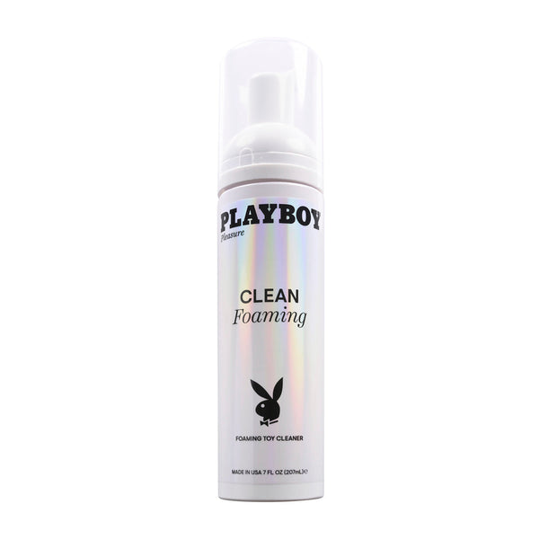 Playboy Clean Foaming Toy Cleaner 7oz pump bottle with holographic label
