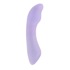 Playboy Euphoria vibrator in soft lavender silicone with curved shaft and contoured tip