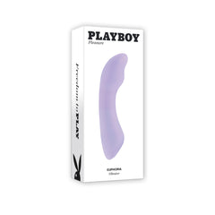 Playboy Pleasure Euphoria vibrator shown inside branded white retail packaging box