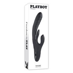 Playboy Pleasure Rapid Rabbit in its branded white retail box labeled Rabbit Vibrator