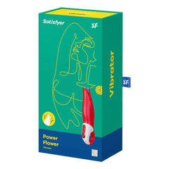 Power Flower vibrator in teal and blue retail box showing product name and brand logo