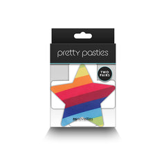 Pretty Pasties Pride Star and Cross two-pair set in retail box by NS Novelties