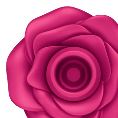 Close-up of Pro 2 Classic Blossom rose petal cap opening revealing circular air pulse nozzle