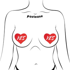 'YES' Red Heart Pasties *