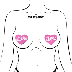 'Bride' Doll Pasties Pink Iconic Heart