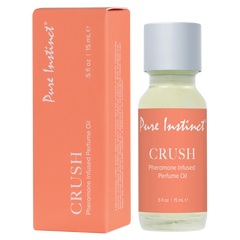 Pure Instinct Crush Pheromone Infused Perfume Oil, 15ml bottle with coral box