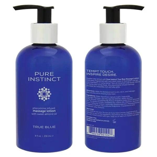 Pure Instinct Pheromone Massage & Body Lotion True Blue (8oz) - Dreamy Desire