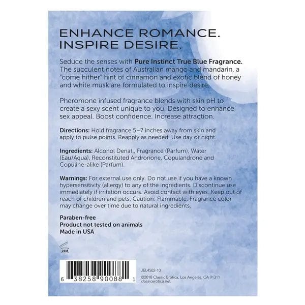 Pure Instinct Lubes Pure Instinct True Blue Pheromone Infused Fragrance (.74oz)