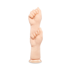 Close-up of realistic knuckle and finger detail on the b-Vibe Fists dildo