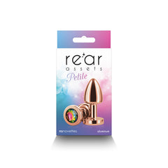 Rear Assets Petite plug in colorful retail packaging labeled aluminum by NS Novelties