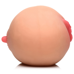 Rear view of the Mistress breast masturbator globe showing smooth curved BioSkin surface