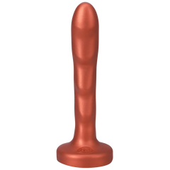 Rear view of Tantus Charmer dildo displaying smooth rounded tip and tapered neck detail