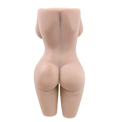 Rear view of Zero Tolerance Body Language torso stroker showing sculpted back and rounded buttocks detail