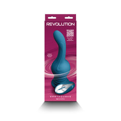 Revolution Earthquake packaging front, magenta box featuring interior gyrating motor callout