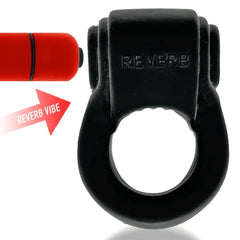 Close-up of REVRING with removable red Reverb bullet vibe displayed beside the ring