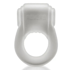 REVRING translucent white silicone cock ring, rear view showing smooth ring body