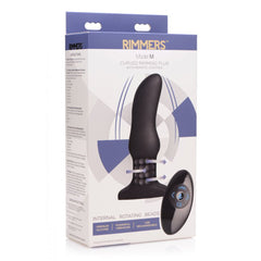 Rimmers Model M Curved Rimming Plug packaging showing USB-rechargeable plug with remote control